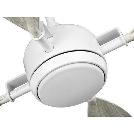 Progress Lighting Rudder Collection Indoor/Outdoor 56" 4-Blade Satin White Ceiling Fan P250040-028-30